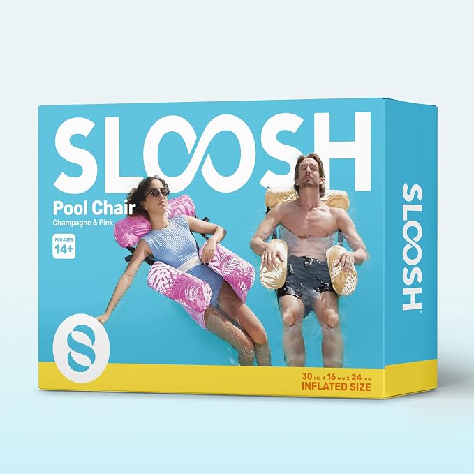 SLOOSH Inflatable Pool Floats Adult, 2 Packs Floating Lounge Chairs, Blow up - Image 9