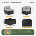 Aoxun 7 Piece Patio Furniture Set, Wicker Rattan Patio Sectional Sofa, Outdoor - Image 4