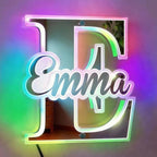 VEELU Personalized Mirror Light Custom Alphabet Name LED Night Light Lamp by VEELU
