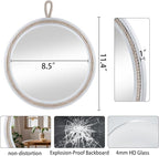 Small Decorative Mirror 11.4'' Round Hanging Mirror - Image 2