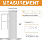 Blackout Curtains for Bedroom, 52 x 96 Inches Long, 2 Panels | Thermal - Image 7