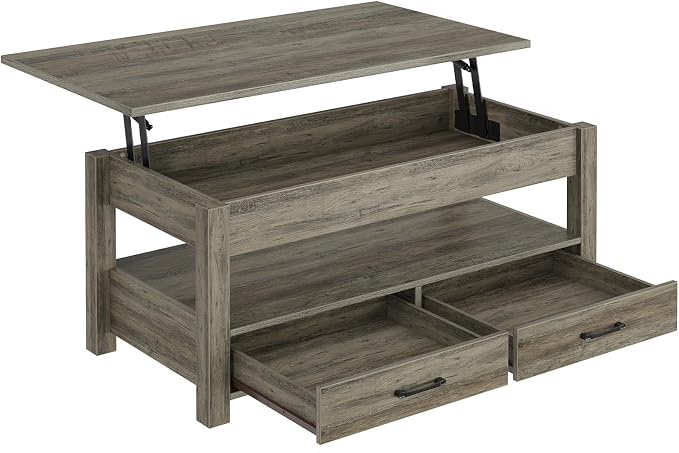 Rolanstar Coffee Table, 47.2" Lift Top Coffee Table - Image 8