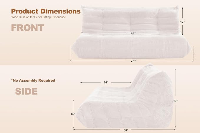 Bean Bag 3-Seater Chair Big Sofa Beanbag Chair - Image 2