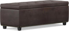 SIMPLIHOME Hamilton Storage Ottoman - Image 7