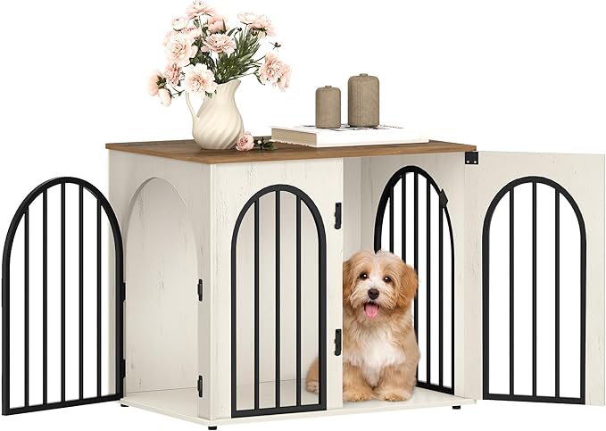 Hzuaneri 26.8'' Wooden Dog Crate Furniture, Indoor Dog Kennel Dogs Cage by Hzuaneri