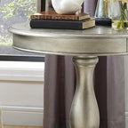 Roundhill Furniture Rene Contemporary Wood Pedestal Side Table - Image 7