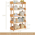 OSCHF 5-Tier Wooden Open Bookcase - Image 2