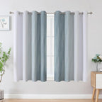 Stone Blue and Greyish White Blackout Curtains - Image 2