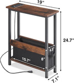 Slim Charging End Table with Storage - Image 9