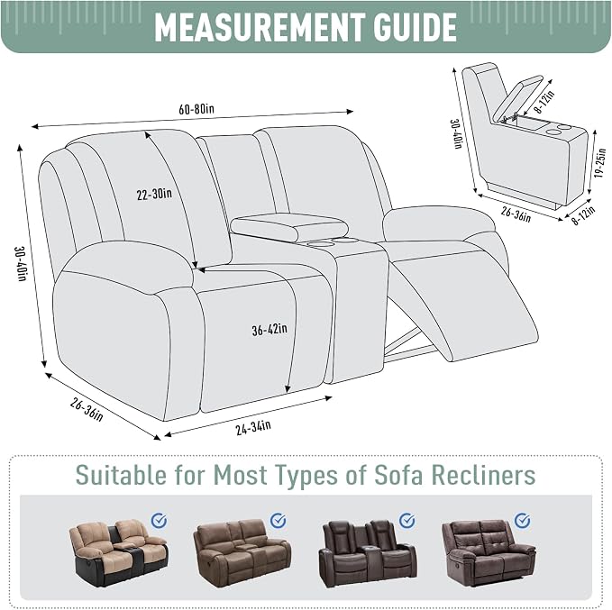 TAOCOCO Loveseat Recliner Cover - Image 5