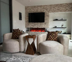 Acanva Luxury Modern Tight Curved Back Velvet Sofa, Minimalist Style Comfy Couch - Image 4