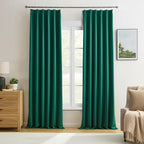 Dark Hunter Green Window Draperies 120 Inches Long 10 Feet Tall, Pinch Pleat by KEQIAOSUOCAI