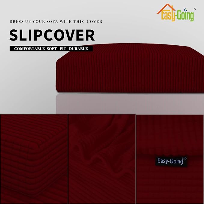 Easy-Going Stretch 1 Piece Couch Cushion Cover - Image 3