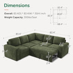 HONBAY Modular Sectional Sleeper Sofa - Image 2