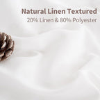 YoungsTex White Linen Sheer Curtains 80 Inches Length - Image 5