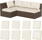 8Pcs Outdoor Cushion Covers, Stretch Patio Furniture Couch Chair Slipcovers | by VORSHAPE