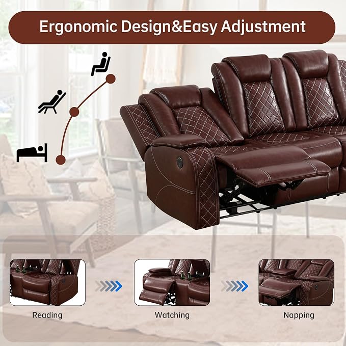 Power Reclining Sectional Sofa - Image 5