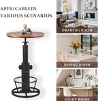 Rustic Industrial 3 Piece Bar Table Set - Image 4