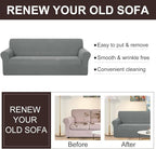 U-NICE HOME Loveseat Cover Stretch Couch Cover Sofa Slipcover, 1-Piece Sofa - Image 5