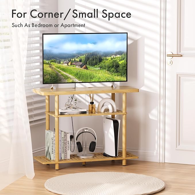 Bamboo TV Stand, Small TV Stands - Image 7
