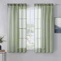 MIULEE Sage Green Sheer Curtains 54 X 63 Inches, 2 Panels | Elegant Window by MIULEE