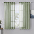 MIULEE Sage Green Sheer Curtains 54 X 54 Inches, 2 Panels | Elegant Window by MIULEE