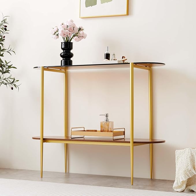 LumFurn Oval Glass Console Table - Image 4
