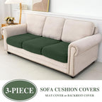 LA MEACK Couch Cushion Covers Seat Cushion Cover Stretch Couch Cover Separate - Image 2
