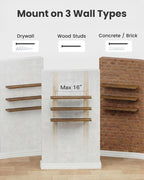 AMADA HOMEFURNISHING 23.6" L Floating Shelves, Wall Shelves Set of 3 - Image 8