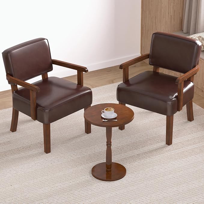FAGAGA Accent Chair, PU Leather Living Room Chairs Oversize - Image 3