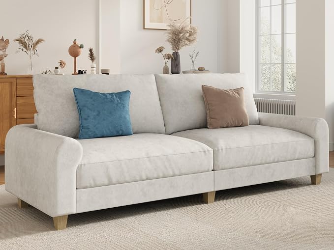 EASE MOOSE 70.6" Modern Deep Seat Loveseat Couch, Soft Velvet Sofa - Image 3