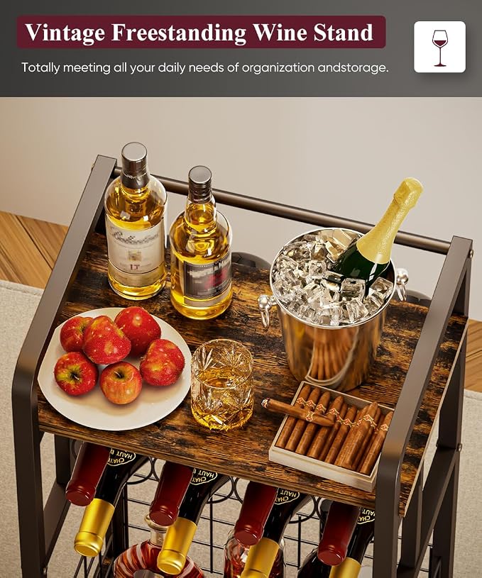 3-Tier Wine Rack Freestanding Floor - Image 3