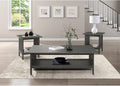 Classic Style Coffee Table and Two End Set Antique Gray Finish 3Pc Occasional by Unknown
