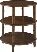 3-Tier Solid Wood Round End Table, Sofa Side Table - Image 9