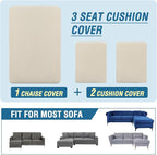 H.VERSAILTEX Sectional Couch Covers 3 Pieces Sofa Seat Cushion Covers L Shape - Image 8