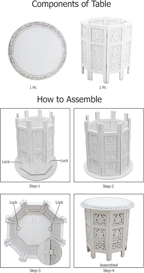 COTTON CRAFT Solid Wood Accent End Table - Image 9