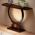 Wood Console Table for Entryway or Living Room, Circle Design by YKLYTBD