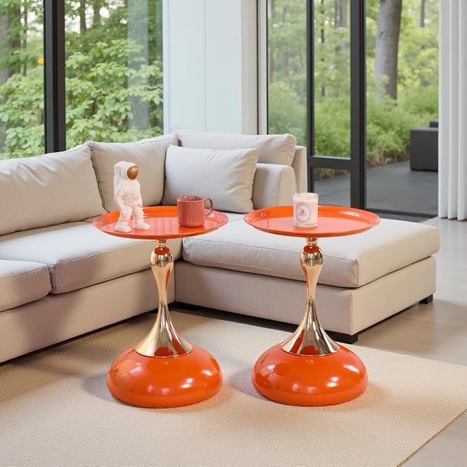 2-Pack Sleek Hourglass Side Table - Image 4
