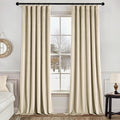 MIULEE Velvet Curtains 50W x 96L 2 Panels Beige Blackout Curtains | Luxury by MIULEE
