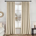 MIULEE Velvet Curtains 50W x 90L 2 Panels Beige Blackout Curtains | Luxury by MIULEE