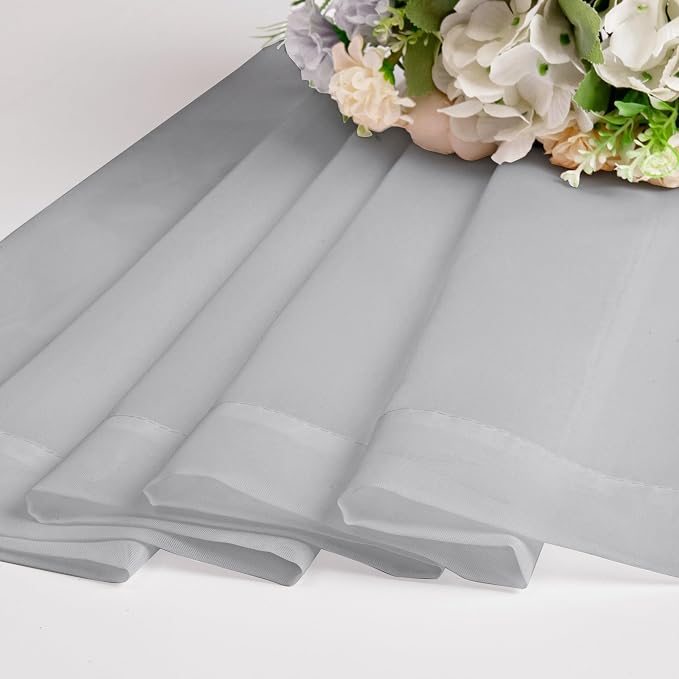 Light Grey Sheer Curtains 54 Inch Length - Image 6