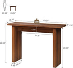 AVZEAR Mid Century Narrow Entryway Console Table, 43.3" Fluted Wood Couch Table - Image 2