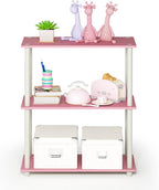 Furinno TURN-N-TUBE Storage Shelves, 3-Tier Book Shelf, Corner Shelf, Toolless - Image 6