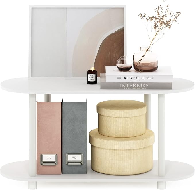 Furinno Turn-N-Tube Display Shelf, 4-Tier Oval Book Shelf, Storage Shelves - Image 4