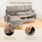 Vesgantti 108" Modular Sectional Sofa, Comfy Cloud Couch - Image 5