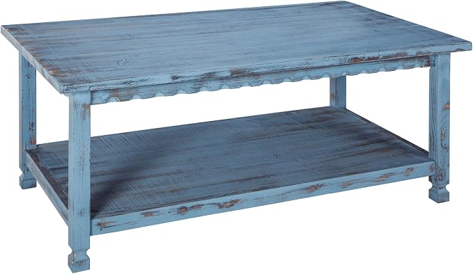 Rustic Rectangular Coffee Table, 42 in. W x 24 in. D x 18 in. H, Living Room - Image 8