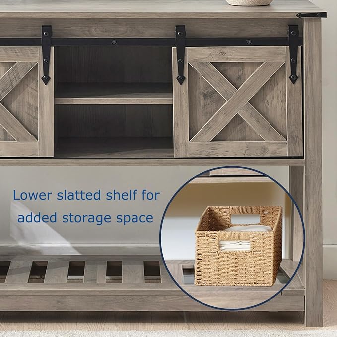 Grey Farmhouse Entryway Table, Rustic Hallway Table - Image 4