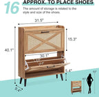 Barnyatoh Shoe Storage Cabinet, Boho Shoe Organizer - Image 2