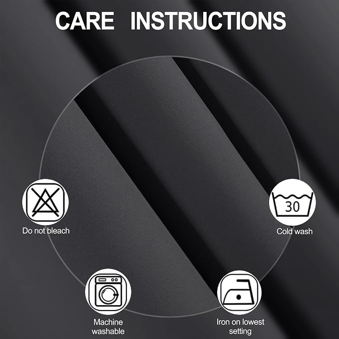 Dark Grey Thermal Blackout Curtains/38 x 84 Inch/Set of 2 Panels Room Darkening - Image 4