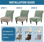 H.VERSAILTEX Armless Accent Chair Covers Thick Velvet Armless Chair Slipcovers - Image 7